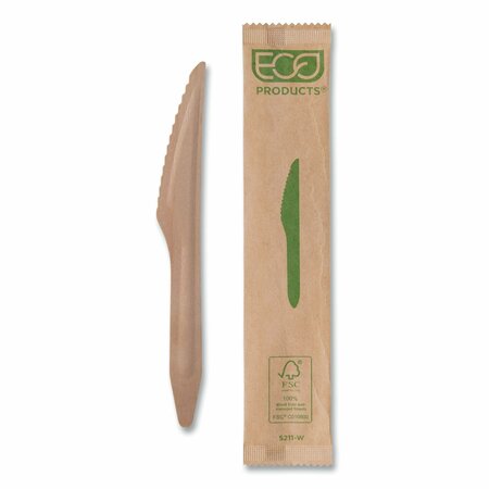 Eco-Products Wood Cutlery, Knife, Natural, 500PK EP-S211-W